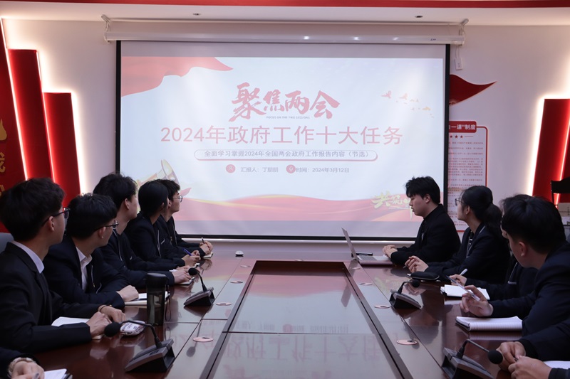 122cc太阳成集团学生第十二党支部组织开展“学习贯彻全国两会精神”主题党日活动