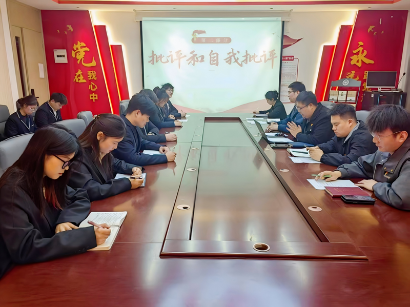 122cc太阳成集团学生第四党支部组织召开2024年度组织生活会